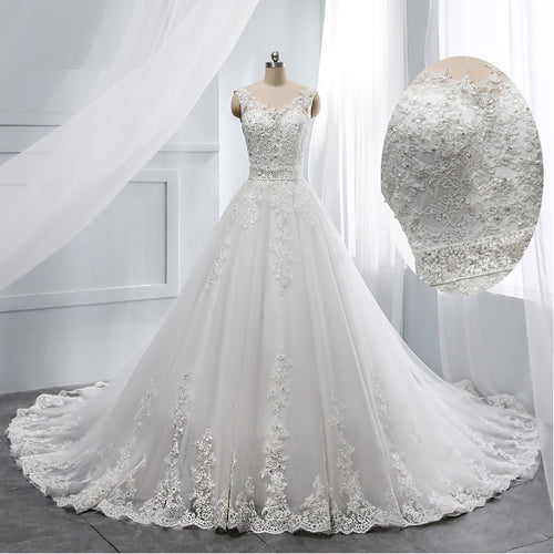 2019 A-line wedding dress luxury
