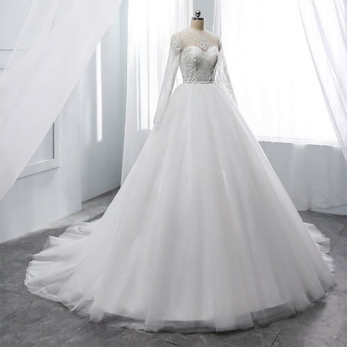 A-line wedding dress long sleeves