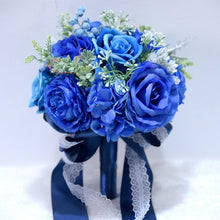 Load image into Gallery viewer, Blue Flowers Bouquet Wedding Bouquet