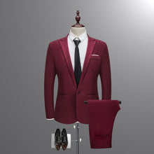 Load image into Gallery viewer, Sky Blue Peaked Lapel Man Suits Pure Color Groom