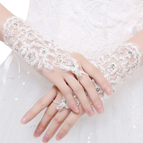 Women Fingerless Bridal Gloves